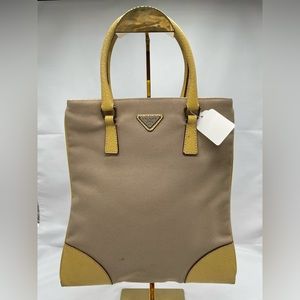 Prada canapa flat tote